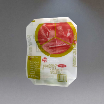 品質  Labyrinth breathable Heavy Duty PE Valve Bags with Center Seam for 50LB 22.7kg Paver Sand 工場