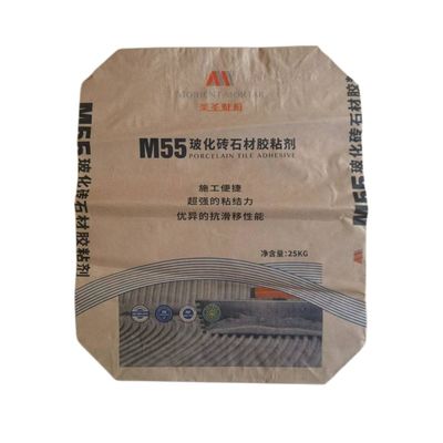 25kg磁器タイル接着剤用マルチウォール紙バルブ袋