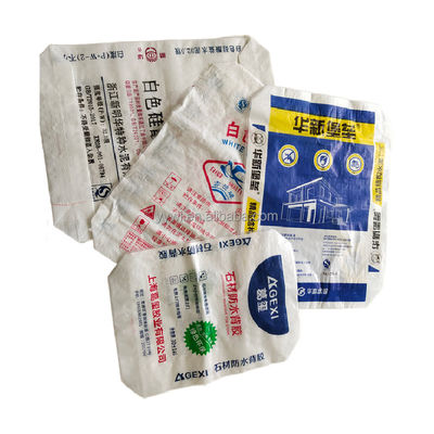 スクエアボトムセメントバッグ カスタム 20KGポリプロピレンタイル 粘着性織物バルブバッグ