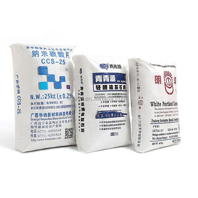 PP プラスチックテープ エクストルーション セメント バッグ 平方底 空袋 25Kg