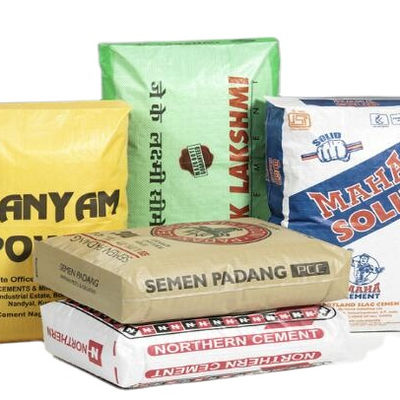 織物ポリプロピレン 層状チューブルバルブバッグ 50kg スクエア底シメントバッグ 表面印刷 100% ヴァージンポリプロピレン