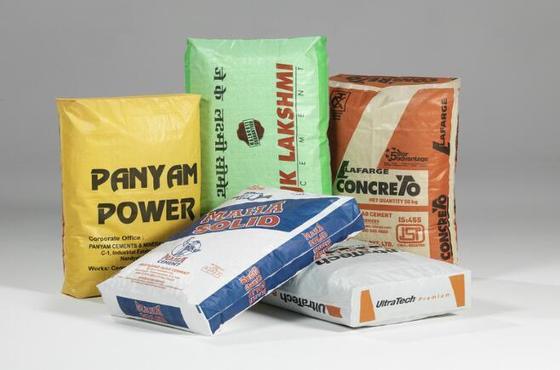 織物ポリプロピレン 層状チューブルバルブバッグ 50kg スクエア底シメントバッグ 表面印刷 100% ヴァージンポリプロピレン