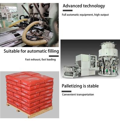 25kg 40kg 50kg モルタル パッケージ バッグ PP ブロック ボトム バッグ セルフ 閉め バンブ